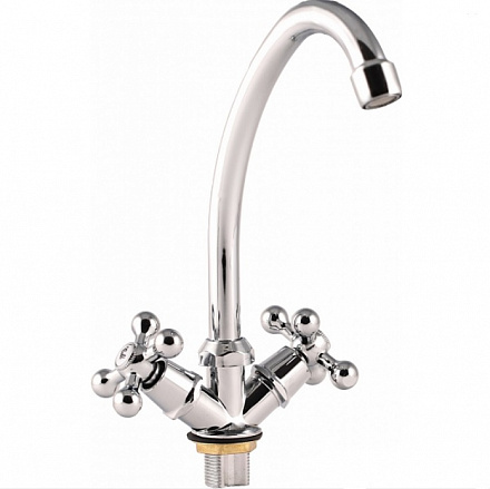 Смеситель "БЕЛЫЕ КОЛОДЕЗИ" д/кухни п/гайку 1/2"кер. мах. метал. (20/2)