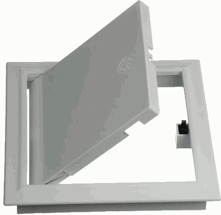 лючок сантехнический пластик с замком PUSH 200*250 2025ЛПЗ белый