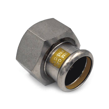 Муфта нерж AISI316L Дн42х1 1/2" Ру5 пресс/ВР Inoxpres Gas RM 190112042G