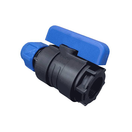 Кран шар компресс ПЭ Дн63х2" ВР Ру16 VALFEX 1210012563200