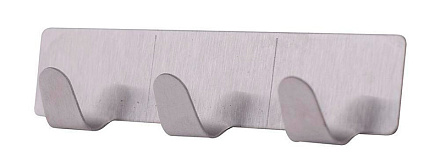 планка 3 крючка белая 12см 27.96