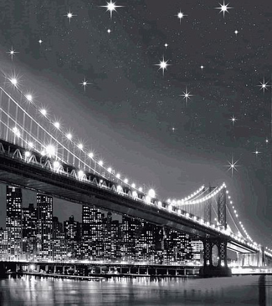 шторка д/в тканевая 180х200см "Мост" MZ-68