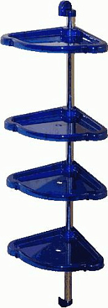 этажерка угловая BEROSSI "Элансия" 12910 синяя-полупрозрачная