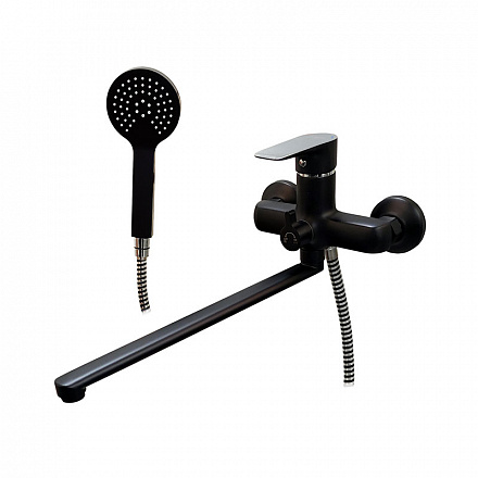 смеситель ванна MELODIA Rumba Black картридж д.35мм длинный излив MDV35341bk