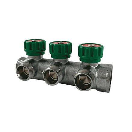 Коллектор лат клап рег 1" м/р 4в 3/4" ЕК н/р 45мм SantechSystems