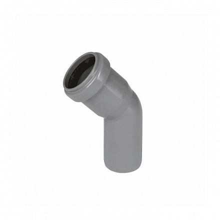 Отвод PP-H сер б/н Дн32х45гр в/к HTB Ostendorf 110120
