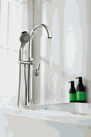 смеситель ванна LEMARK Atlantiss картридж 35мм, напольный LM3244C