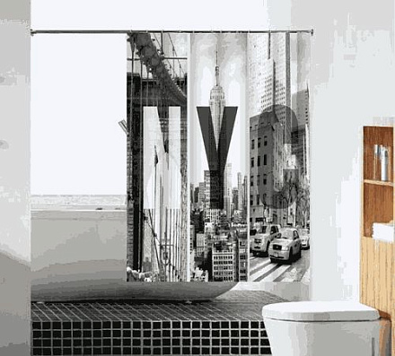 шторка д/в тканевая 180х180см "Улицы Нью-Йорка" MZ-108