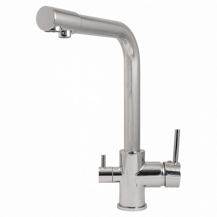 АБФ-3КР-2,  Кран 3 в 1 для питьевых систем, серебрянный цвет