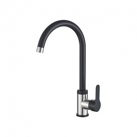 смеситель кухня LEDEME картридж 35мм, нерж.сталь, черный L74105B