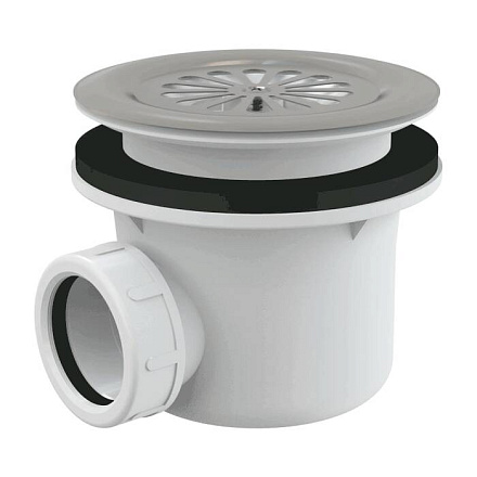 Сифон д/поддона h=84мм 1 1/2"x90/40 нерж/сетка Alca A48