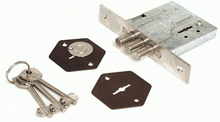 замок врезной 73100 Ряз. ЗВ8-6/13.НШ-002.Ш.З  3-ригеля 3кл.