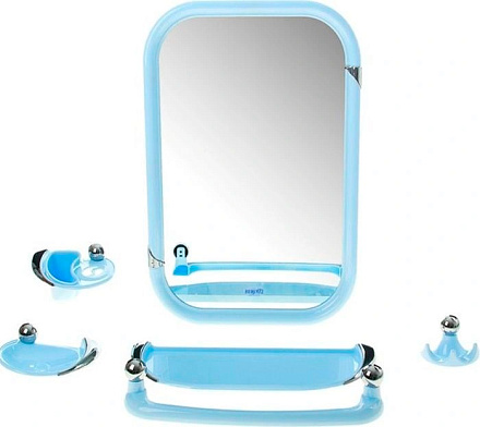 набор для ванной BEROSSI "Вива Стиль" 10408 светло-голубой