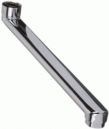 излив для смесителя для ванны плоский L-образный с аэратором 30см MELODIA MKP20717P