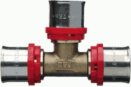 пресс тройник 26*26*26  красн.кольцо TRm 02510