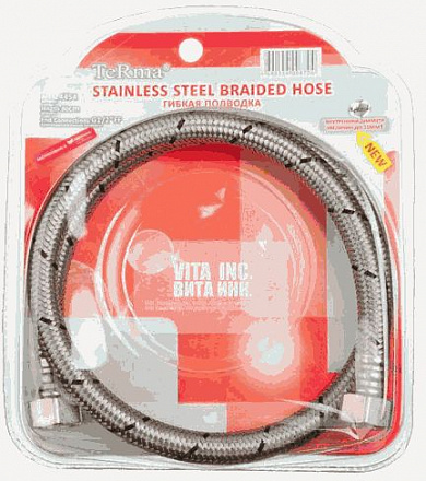 подводка для воды гибкая нерж. 60см в/в Lux TERMA 24452 блистер