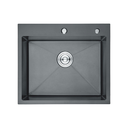 кухонная мойка премиум 600*500 (3 мм) глубина 22см. нерж. сталь, графит (K36050B) Gerhans