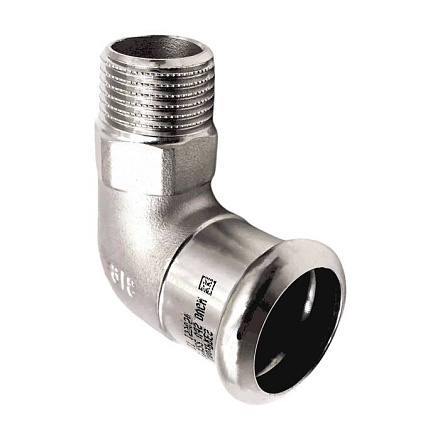 Угольник нерж AISI316L Дн22х1/2"х90гр Ру16 пресс/НР Inoxpres RM 197102022