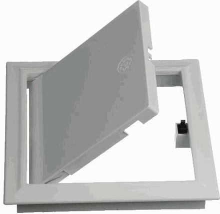 лючок сантехнический пластик с замком PUSH 200*300 2030ЛПЗ белый