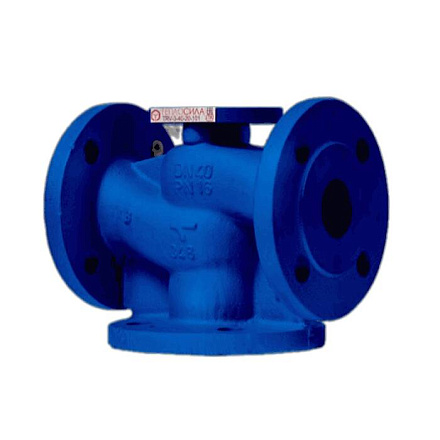 Клапан рег 3-ход чуг TRV-3 Ду25 Ру16 фл Kv10 п/эл Теплосила TRV-3-25-10