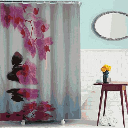 шторка д/в тканевая 180х180см "Процветание" MZ-74