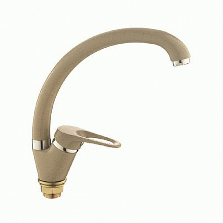 смеситель кухня LEDEME картридж д.40мм с гайкой, бежевый матовый L5913K