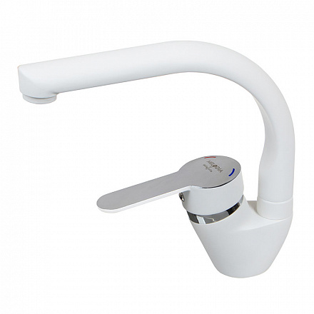 смеситель кухня MELODIA Rumba/Румба белый картридж д.40мм утка MDV35312wt