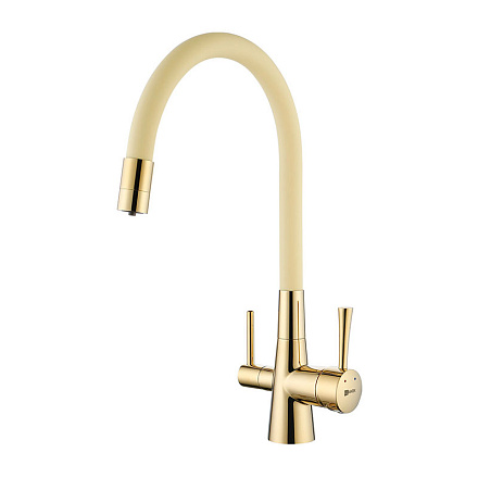 смеситель кухня LEMARK Comfort с подключением к фильтру с питьевой водой LM3075G-Beige