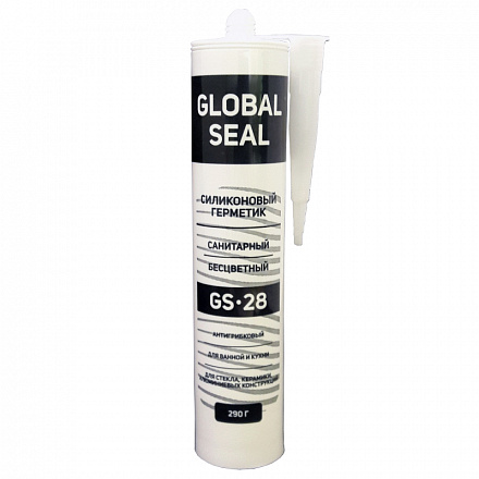 герметик GlobalSeal силикон санитарный бесцветный 290гр GS28