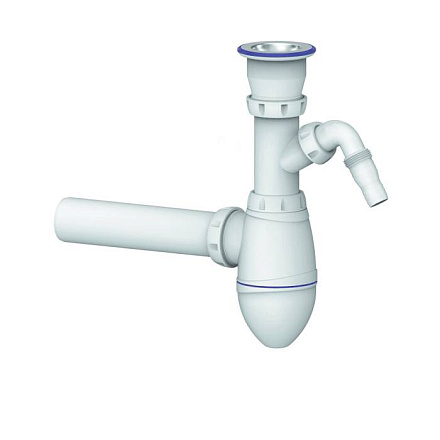 Сифон умыв бут 1 1/2"x40 пр/тр 40 отв нерж/сет Unicorn A310V
