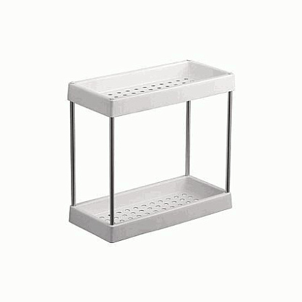 полка LEDEME прямоугольная 2-ярусная, пластик L361-2