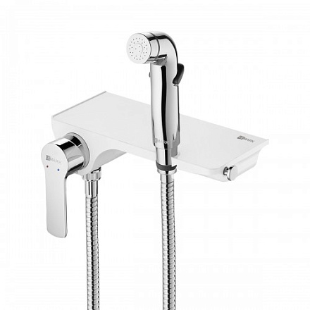 смеситель биде LEMARK Solo картридж 35мм, с гигиеническим душем, настенный LM7168CW