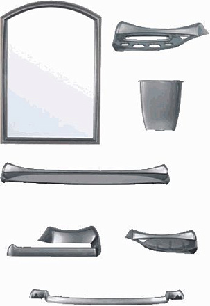 набор для ванной BEROSSI "Стима" 10015  рубиновый перламутр