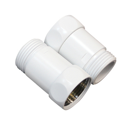 соединение прямое 1"*1" в/н белый мат (пара) MELODIA MKP21017Cwt