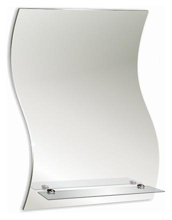 зеркало №5 "волна"  635x530 с полочкой 420х100