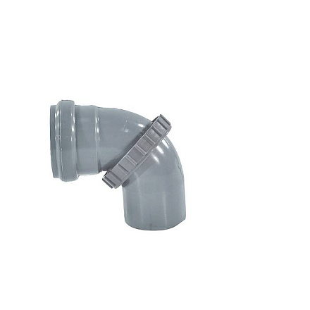 Отвод поворотный PP-H б/н Дн50 в/к Ostendorf 905000
