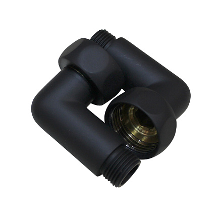 уголок 1"*1/2" в/н для полотенцесушителя черный мат (пара) MELODIA MKP21022Cbk