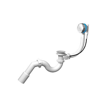 Сифон д/ванны труб полуавт 1 1/2"x40 пер/тр 45гр 40/50 АНИ Пласт EM411