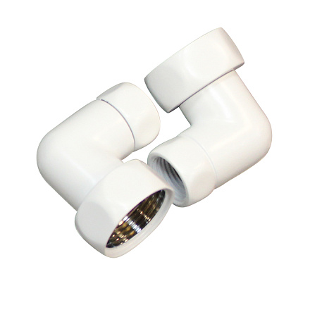 уголок 1"*1/2" в/в для полотенцесушителя белый мат (пара) MELODIA MKP21025Cwt