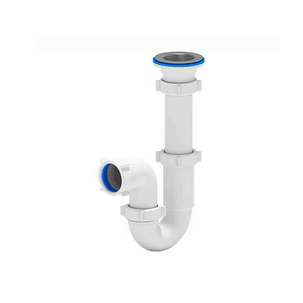 Сифон умыв/мойка труб 1 1/2"x40 нерж/сет АНИ Пласт D0100