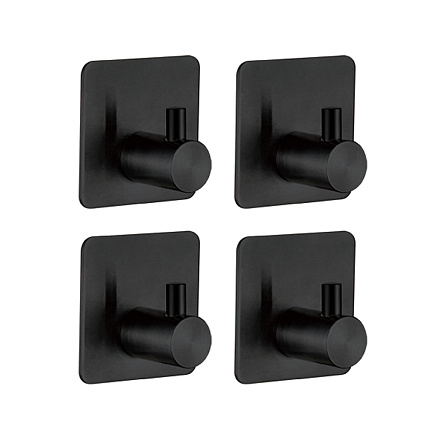 набор из 4-х крючков, черный LEDEME L215B-4