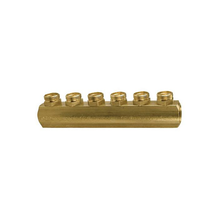 Коллектор лат 1 1/4" м/м 4в база 18 н/р 50мм Giacomini R551SY044