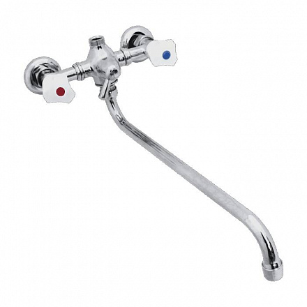 Смес/ванна ЦС 295-3 бел р/затв дл/изл пл/мах в/к Стандарт Подольск СМ500211