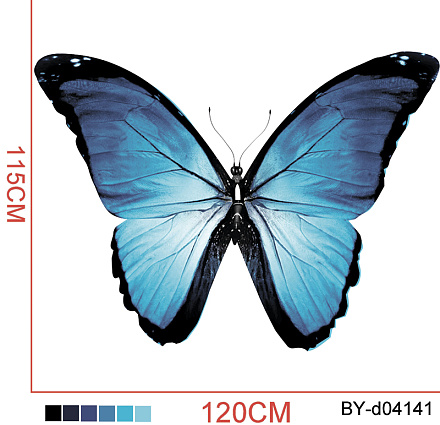 шторка д/в тканевая 180х200см "Прекрасная Морфо" MZ-116