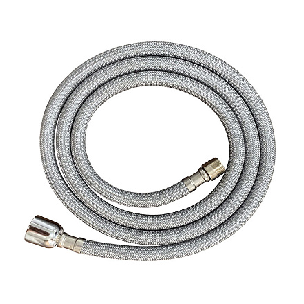 шланг д/смесителя с выдвижным изливом MELODIA KITCHEN/Кухня 1/2"short*M15*1, d12мм, L150см, серый MKP2