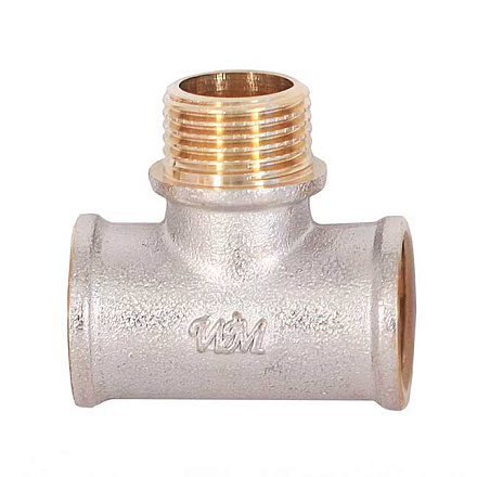 Тройник перех.  3/4"х1/2"х3/4" г/ш/г (ник/латунь) WM/80 /10