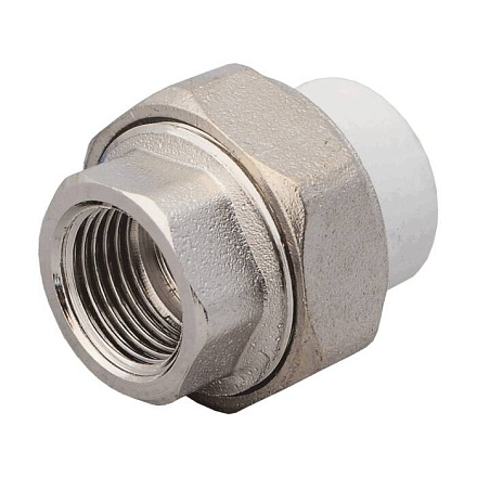 Муфта PP-R бел комб разъем Дн75х2 1/2" ВР РосТурПласт 22675