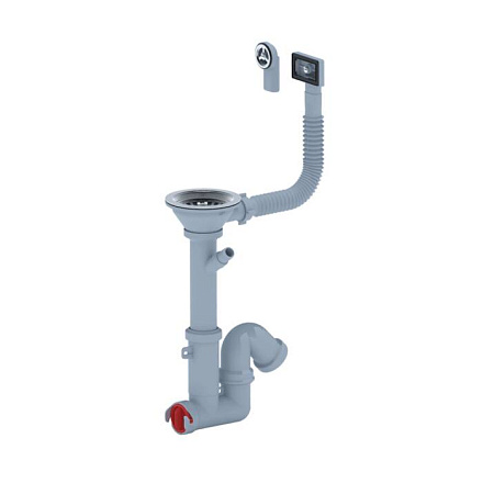 Сифон мойки труб г/пер 3 1/2"x40 отв нерж/сет АНИ Пласт F1045S