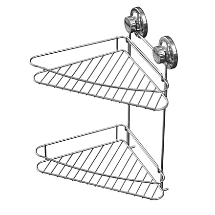 полка LEDEME угловая 2-х ярусная на присосках L3728-2