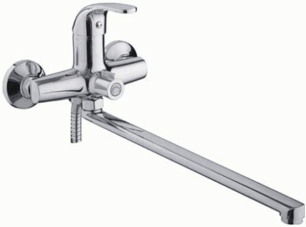 смеситель ванна LEDEME картридж д.35мм длинный излив L-35 дивертор в корпусе L2235